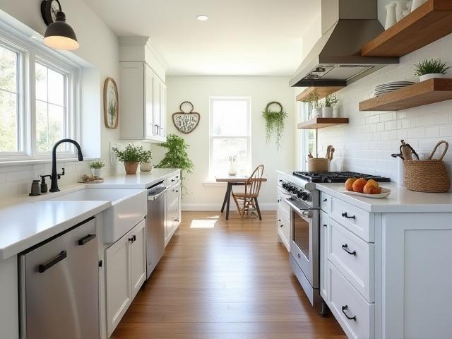 Lantligt modernt kök med en balans mellan tradition och nya influenser.